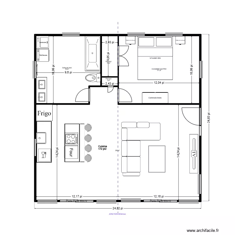 Chalet Joel Malette. Plan de 