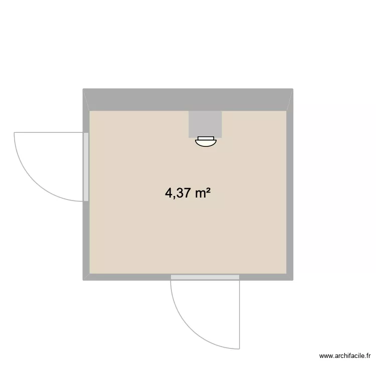 Salle de Bain. Plan de 1 pièce et 4 m²