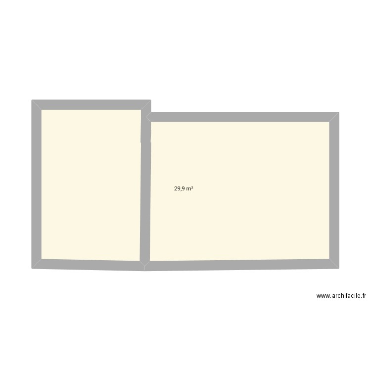 122. Plan de 1 pièce et 30 m2