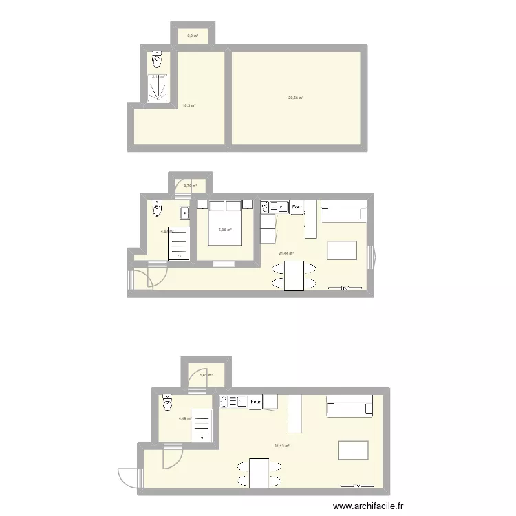 Luchon. Plan de 11 pièces et 104 m²