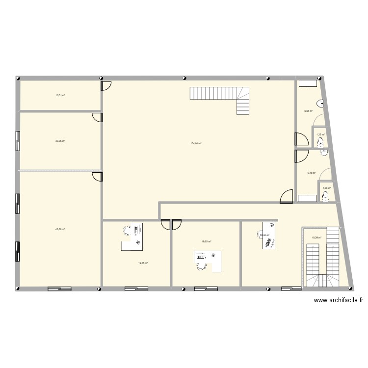 papyrus étage. Plan de 12 pièces et 269 m2