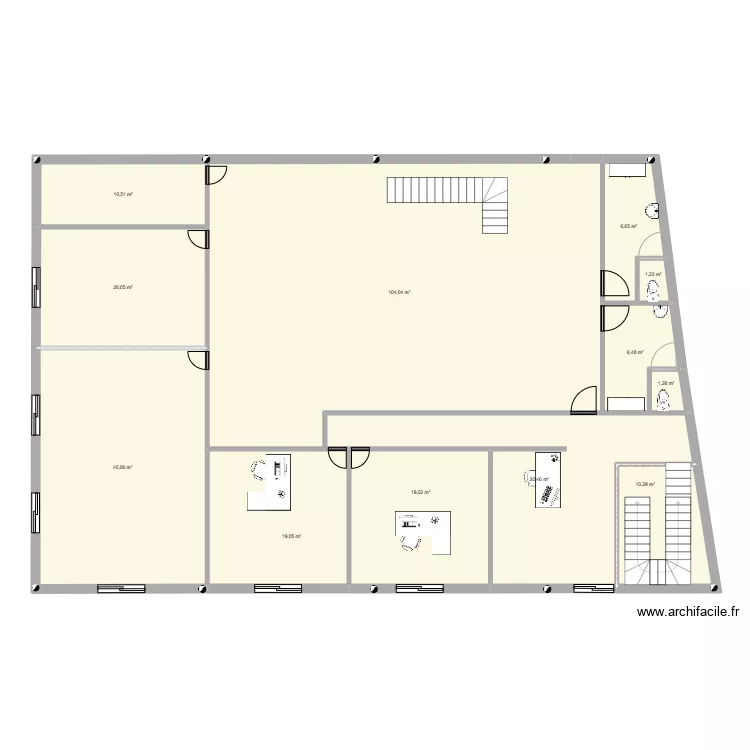 papyrus &eacute;tage. Plan de 