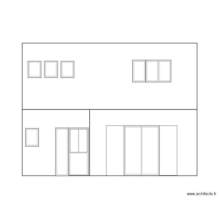 facade. Plan de 0 pièce et 0 m2