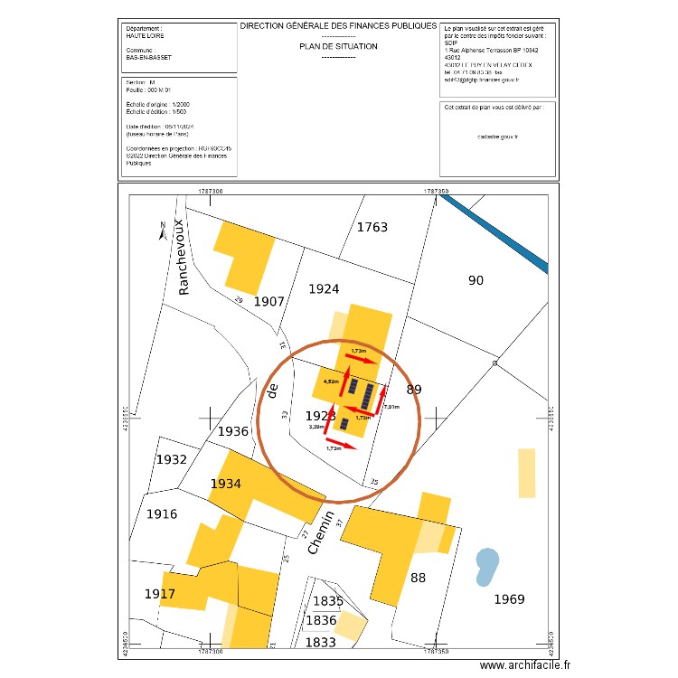 FRAISSENON. Plan de 0 pièce et 0 m2