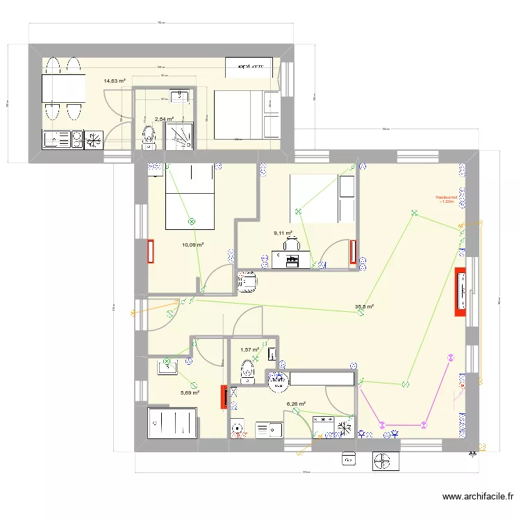 IsaExtension.v5. Plan de 8  et 86 m²