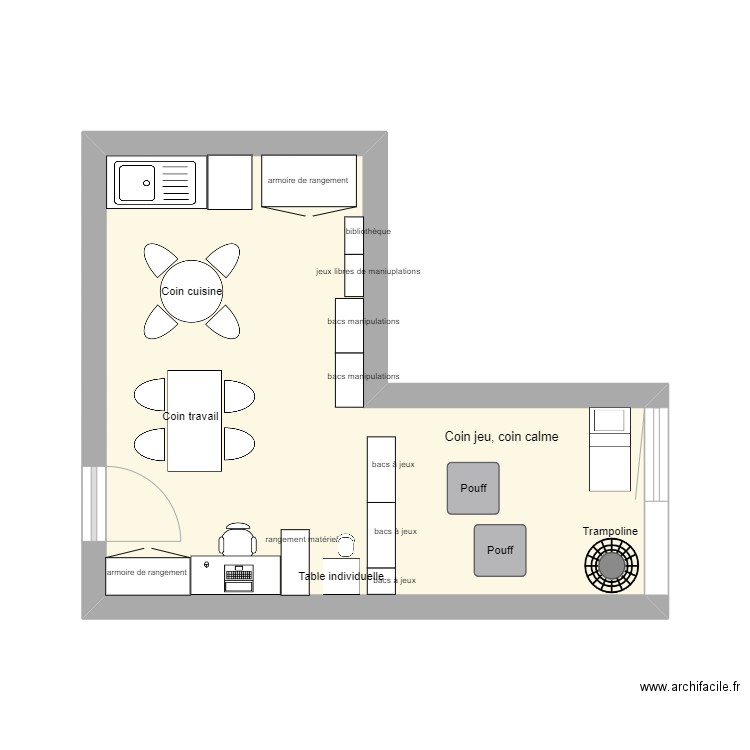 classe 9. Plan de 0 pièce et 0 m2
