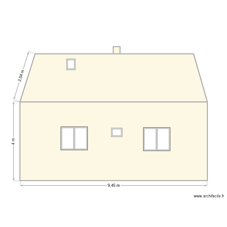 Lescaret Patrick - ITE. Plan de 3 pièces et 59 m2