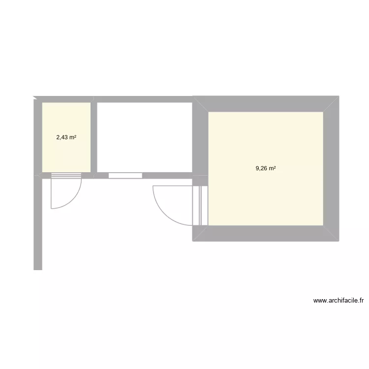 Pigeonnier. Plan de 2  et 12 m²