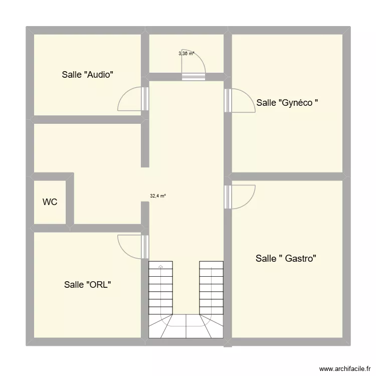 Etage CMS. Plan de 7 Pièces et 98 m² Etage CMS. Plan de 7 Pièces et 98 m²