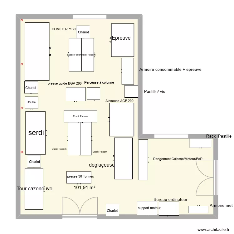 motorisation 5. Plan de 1  et 102 m²