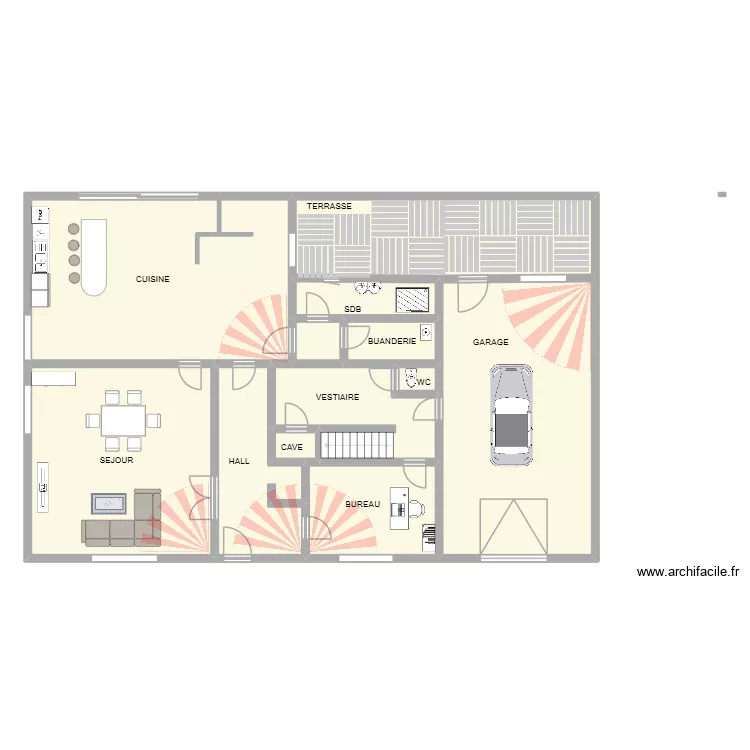 plan duhaubois rdc. Plan de 12  et 238 m²