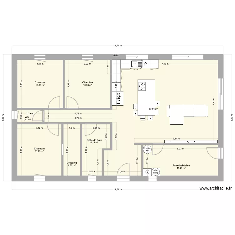 MAISON. Plan de 8 et 110 m² MAISON. Plan de 8 et 110 m²