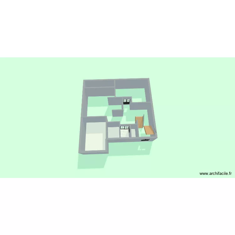 boulmerka 26. Plan de 5  et 37 m²