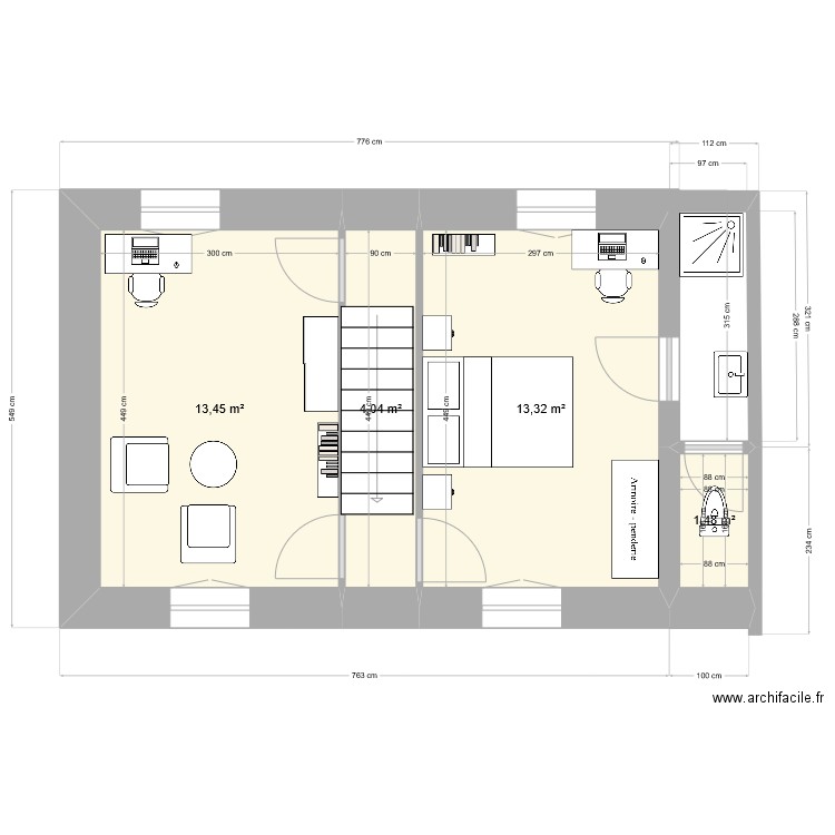 Rennes étage. Plan de 0 pièce et 0 m2