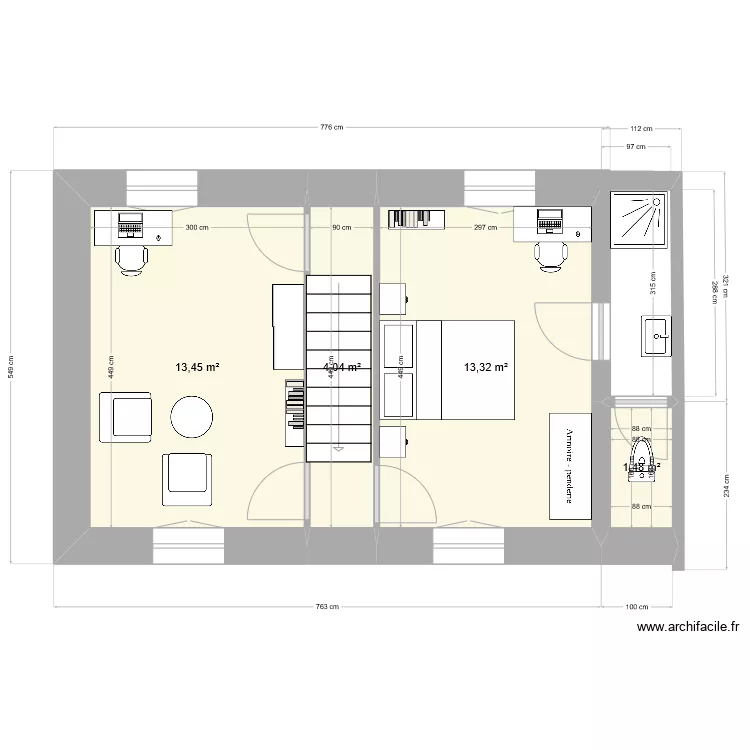 Rennes &eacute;tage. Plan de 