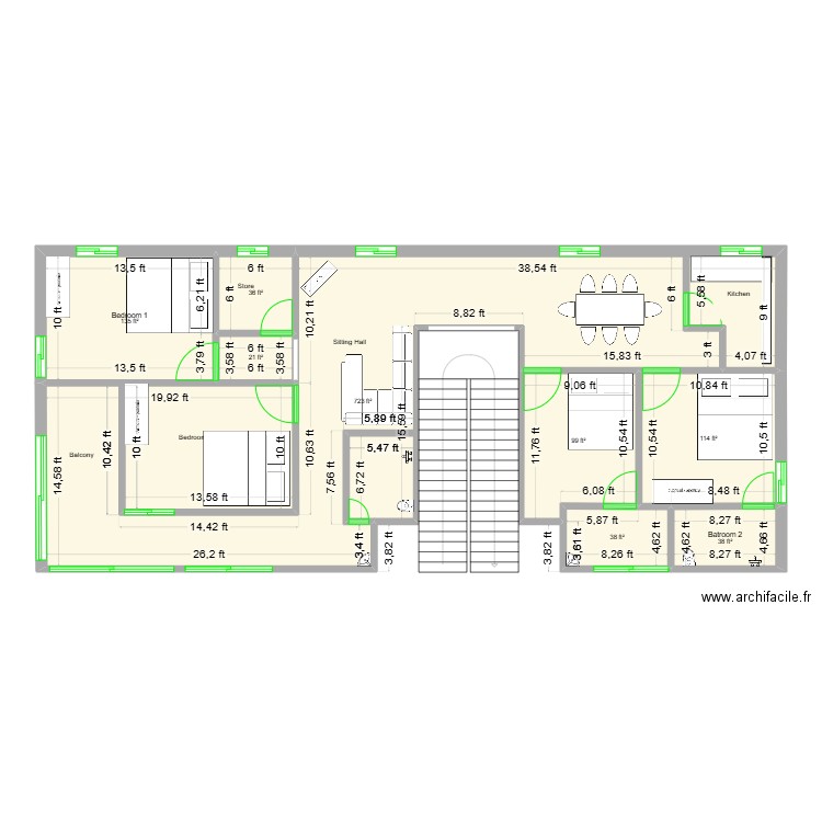 Home final 2. Plan de 8 pièces et 112 m2