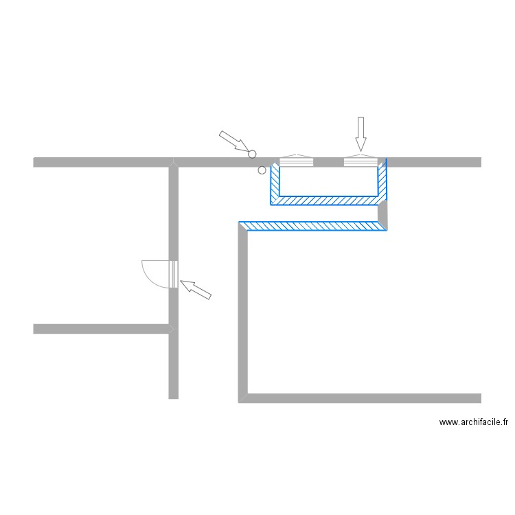 10 crucifix. Plan de 1 pièce et 3 m2