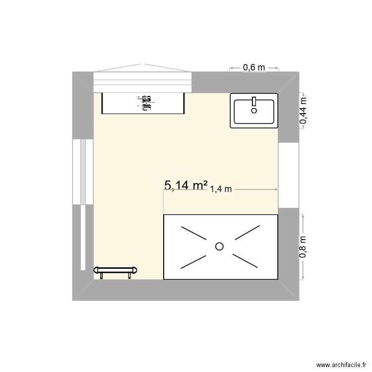 salle de bain. Plan de 0 pièce et 0 m2