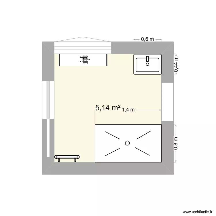 salle de bain. Plan de 