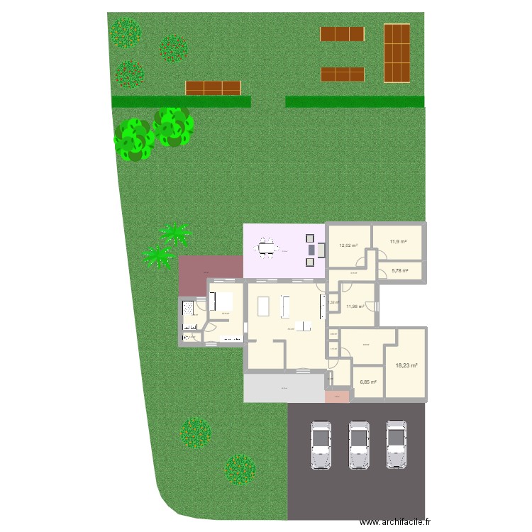 olbreuse 3. Plan de 16 pièces et 161 m2