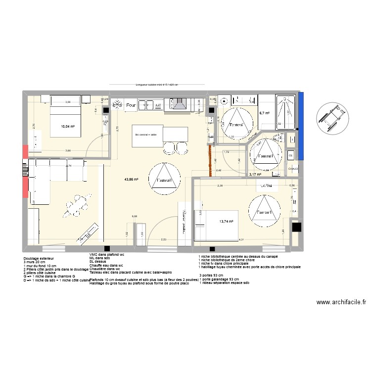 Plan sous-sol v3. Plan de 11 pièces et 79 m2