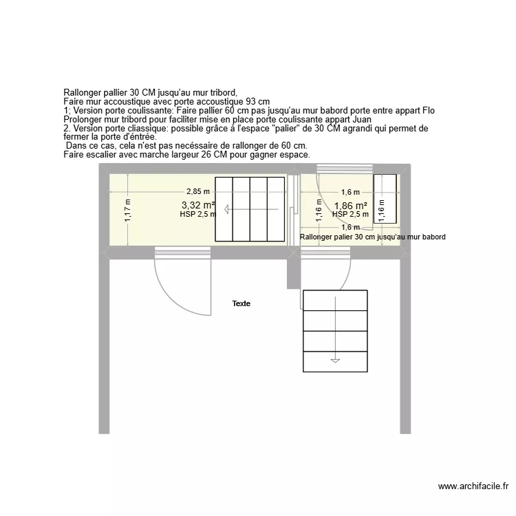 260830 DOUBLES ENTREES ARTELIER. Plan de 2 Pièces et 5 m²