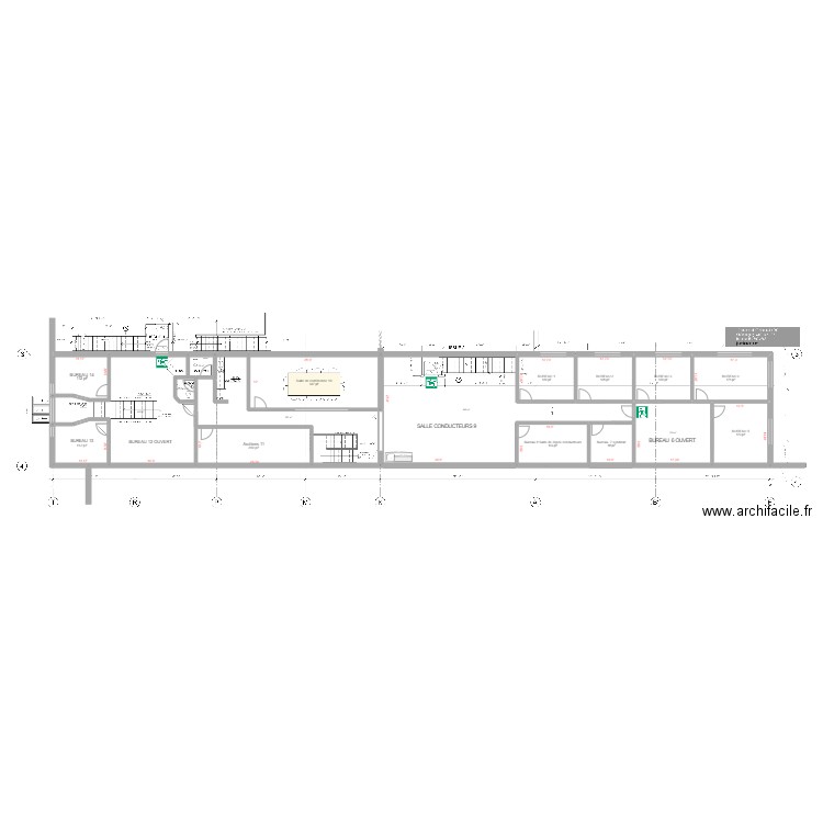 20240216 Plan approuvé comité pilotage Beloeil. Plan de 17 pièces et 349 m2