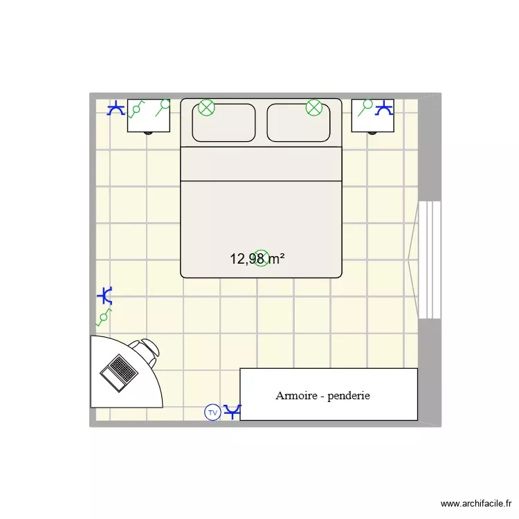 "Activité3Chambre". Plan de 1 Pièce et 13 m² "Activité3Chambre". Plan de 1 Pièce et 13 m²