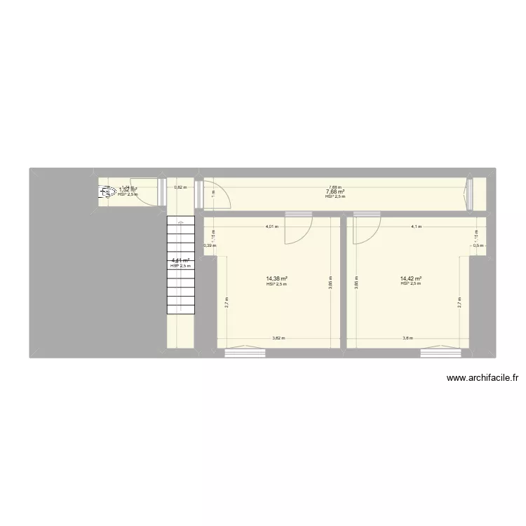 Vaumort projet R+1 option2. Plan de 