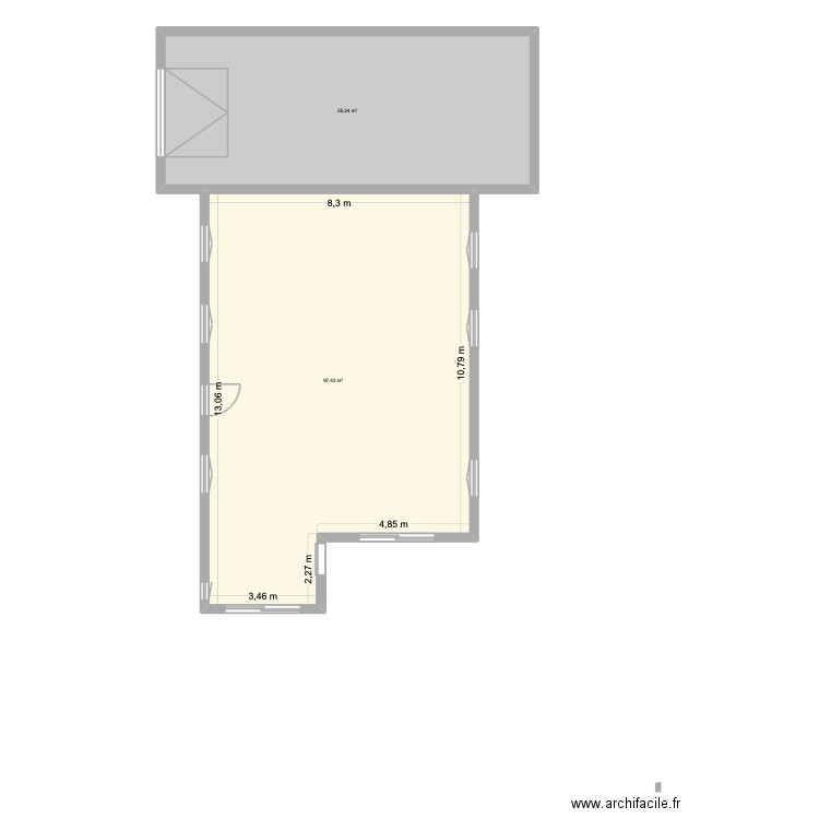 MAISON ALEXANDRE .. Plan de 2 pièces et 153 m2
