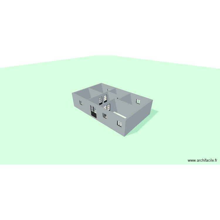 maison sd electrique. Plan de 6 pièces et 71 m2
