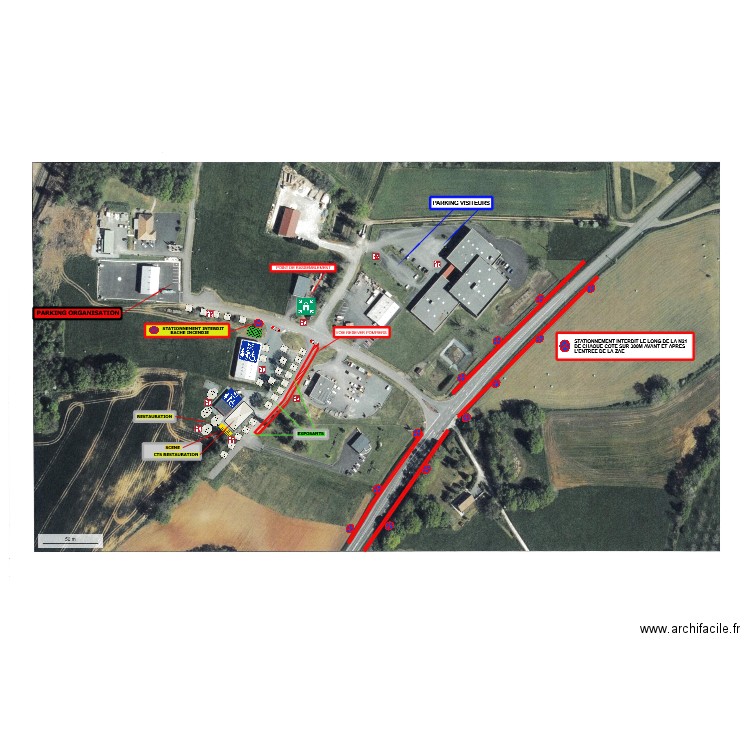 ZAE LABAURIE. Plan de 13 pièces et 832 m2