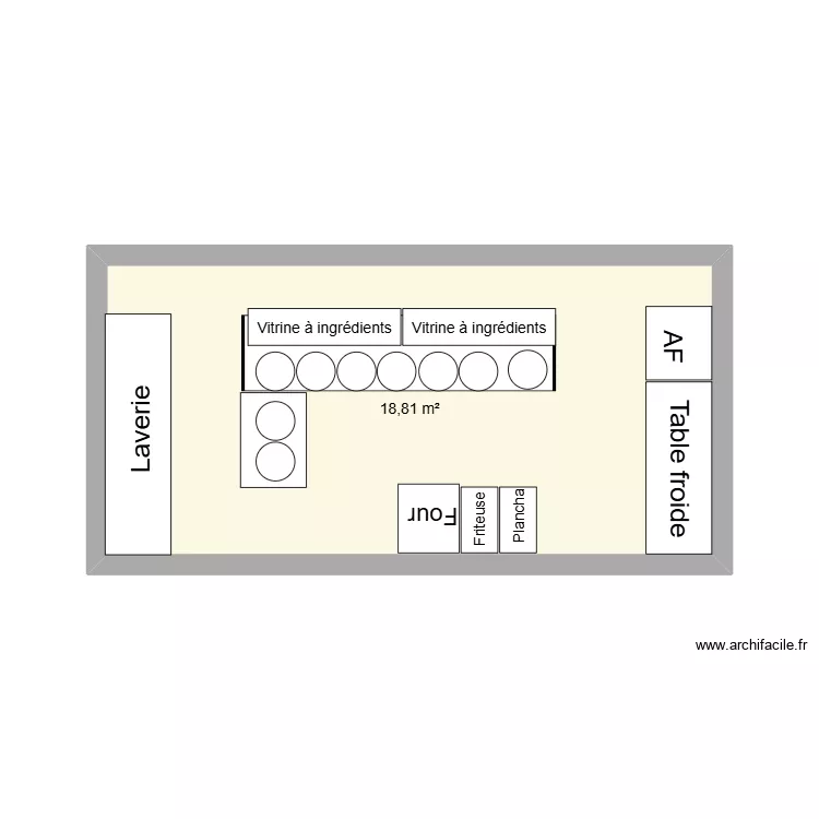 Saint nicolas des eaux. Plan de 1 Pièce et 19 m² Saint nicolas des eaux. Plan de 1 Pièce et 19 m²