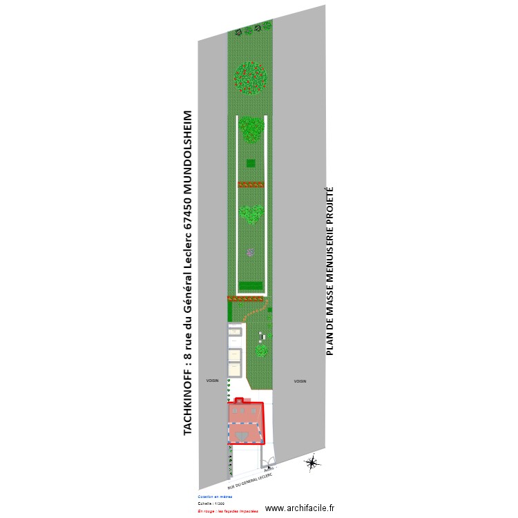 Plan de Masse Leclerc ITE. Plan de 4 pièces et 94 m2