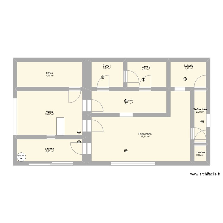 From1. Plan de 10 pièces et 73 m2