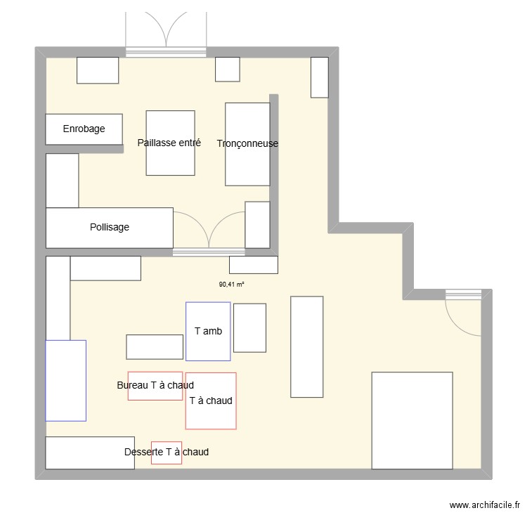 Labo LDC. Plan de 1 pièce et 90 m2