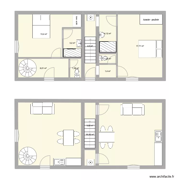 Aimargues P4 v2. Plan de 11 pièces et 107 m²