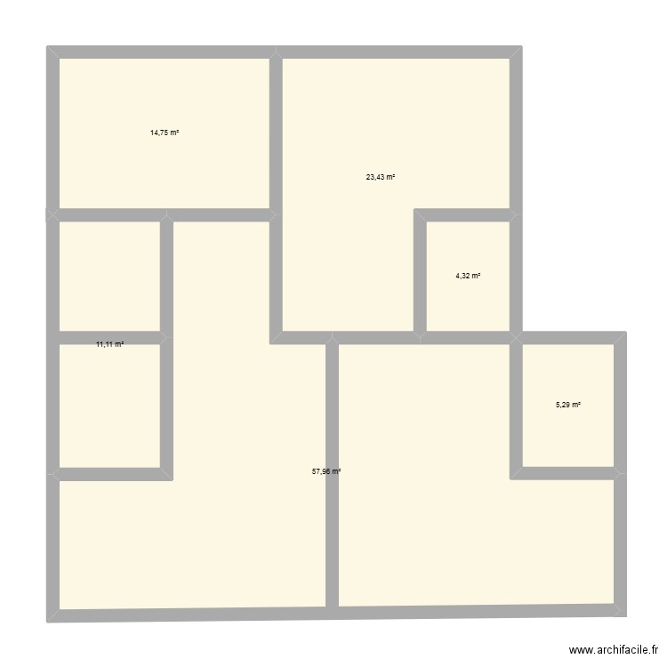 nkok. Plan de 6 pièces et 117 m2