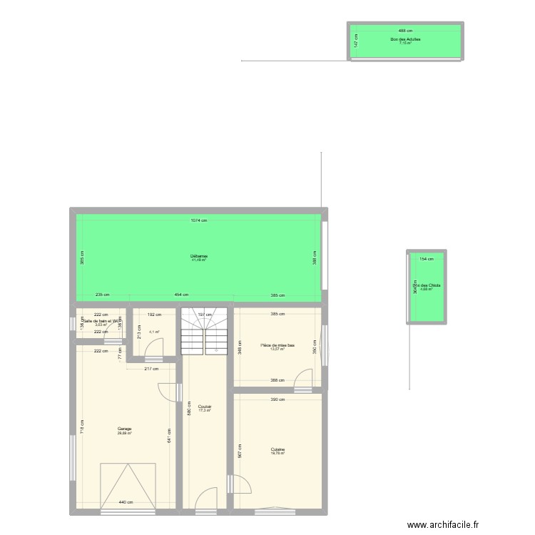 Plan Saint Maurice. Plan de 18 pièces et 229 m2