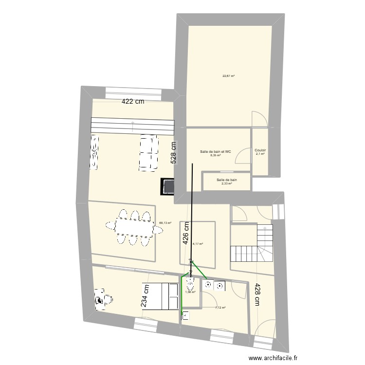 Maison plan. Plan de 13 pièces et 271 m2