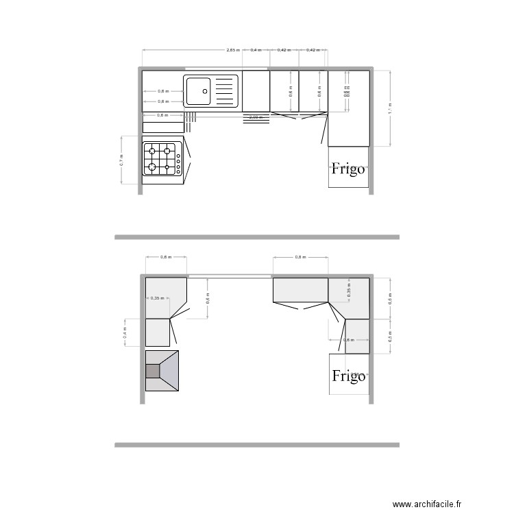 Cuisine M. Plan de 0 pièce et 0 m2
