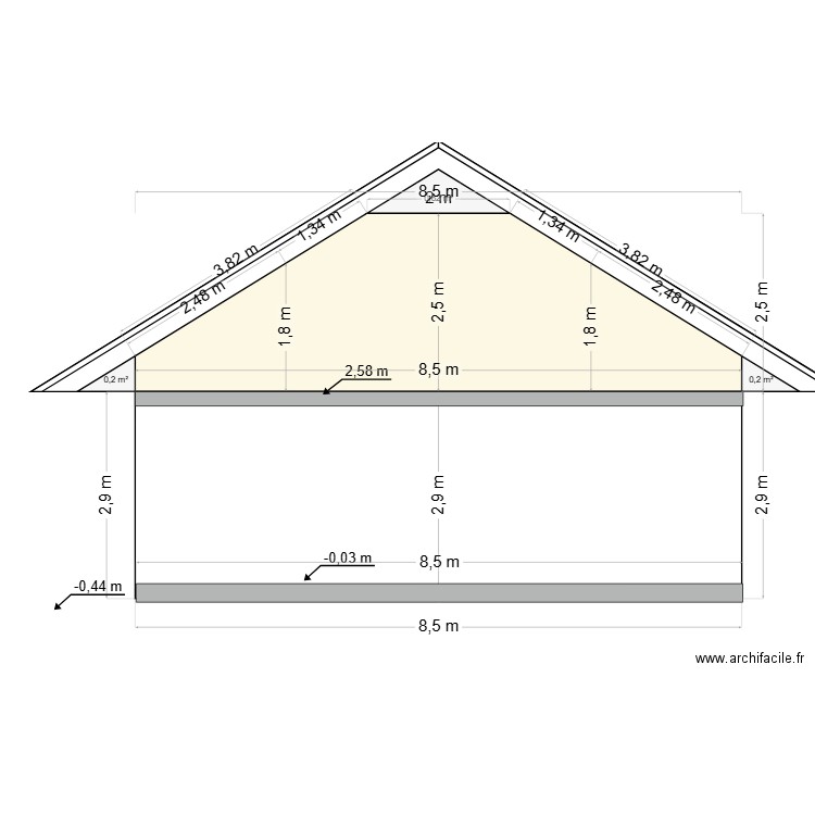 PLAN DE COUPE NEW. Plan de 0 pièce et 0 m2