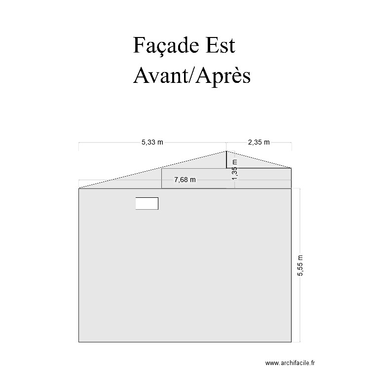 Façade Est. Plan de 0 pièce et 0 m2