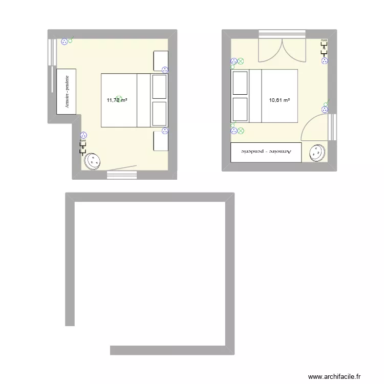 LE MARE1. Plan de 2  et 22 m²