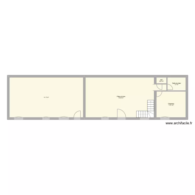 Sam/Sabrina RDC. Plan de 5 et 103 m² Sam/Sabrina RDC. Plan de 5 et 103 m²