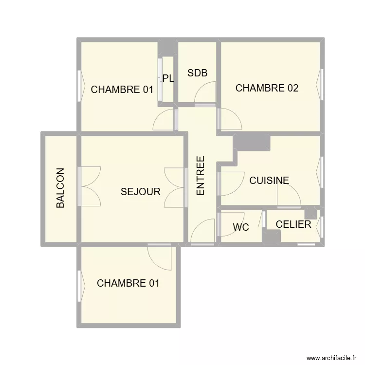 PLAN 3 EME ETAGE NIMES. Plan de 