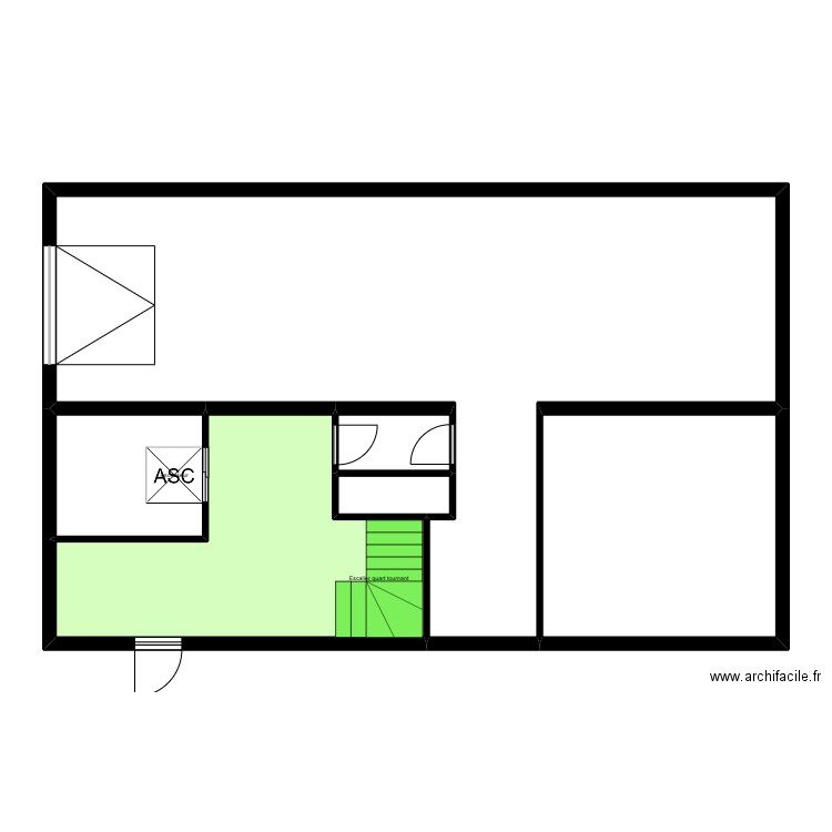 Colombes 1. Plan de 6 pièces et 125 m2