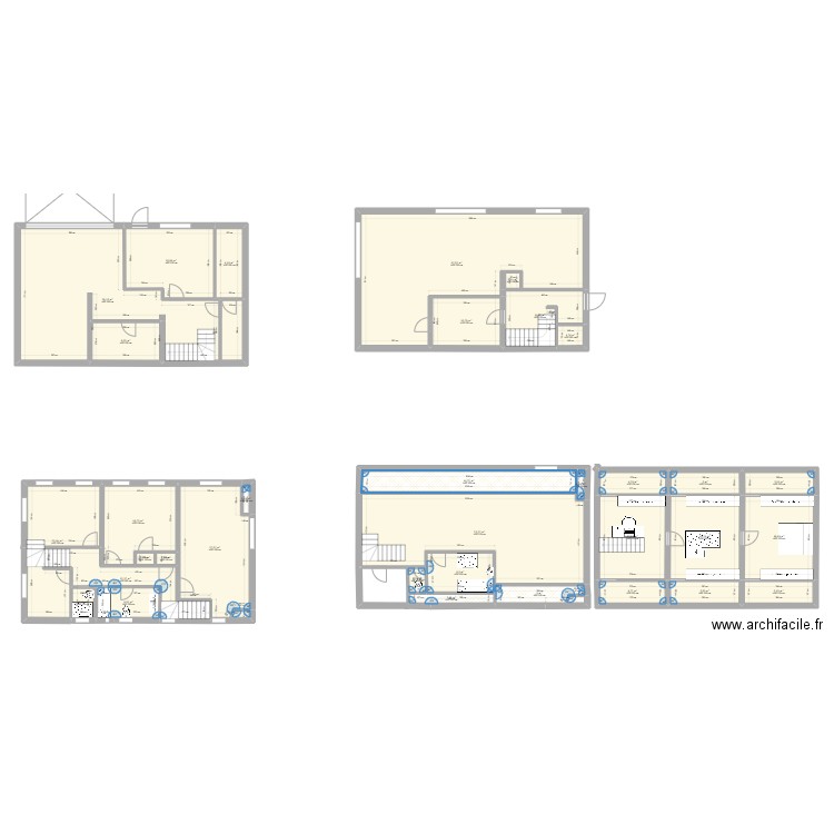 REZ Faisans . Plan de 34 pièces et 445 m2