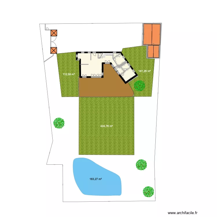 Tessancourt v4. Plan de 11  et 197 m²