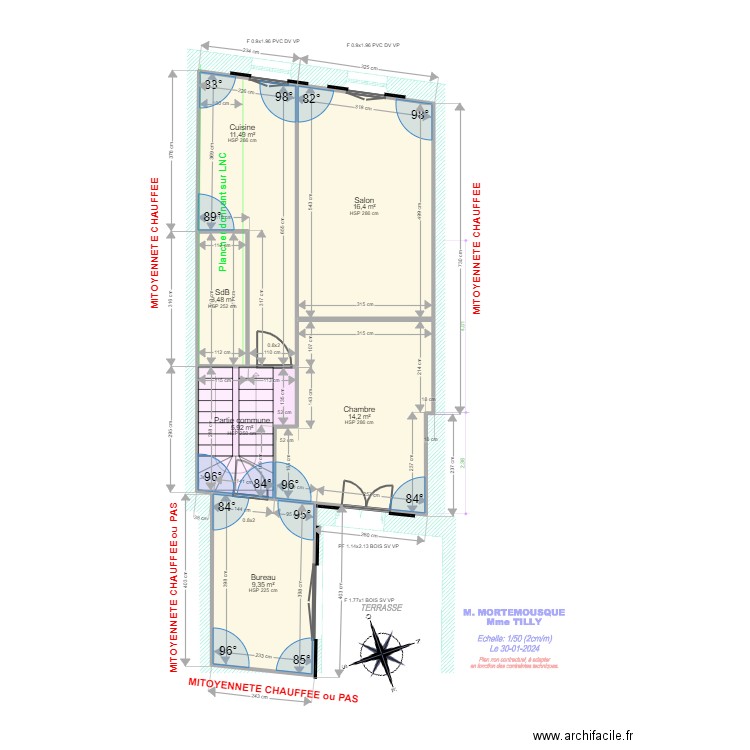 MORTEMOUSQUE / TILLY. Plan de 0 pièce et 0 m2